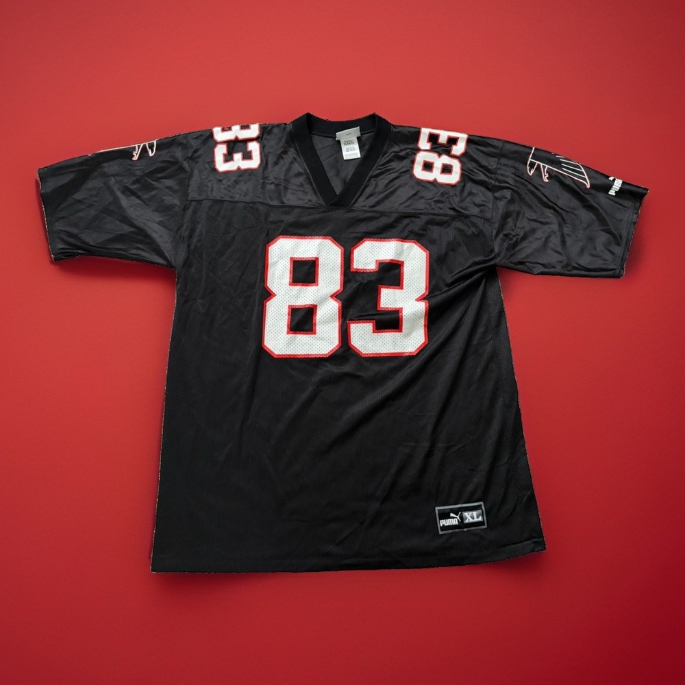 Puma NFL Atlanta Falcons Jersey #83 Tim Dwight XL Vintage 90s Black Red Football
